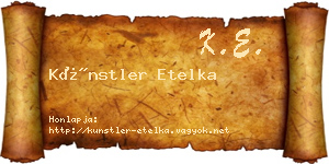 Künstler Etelka névjegykártya